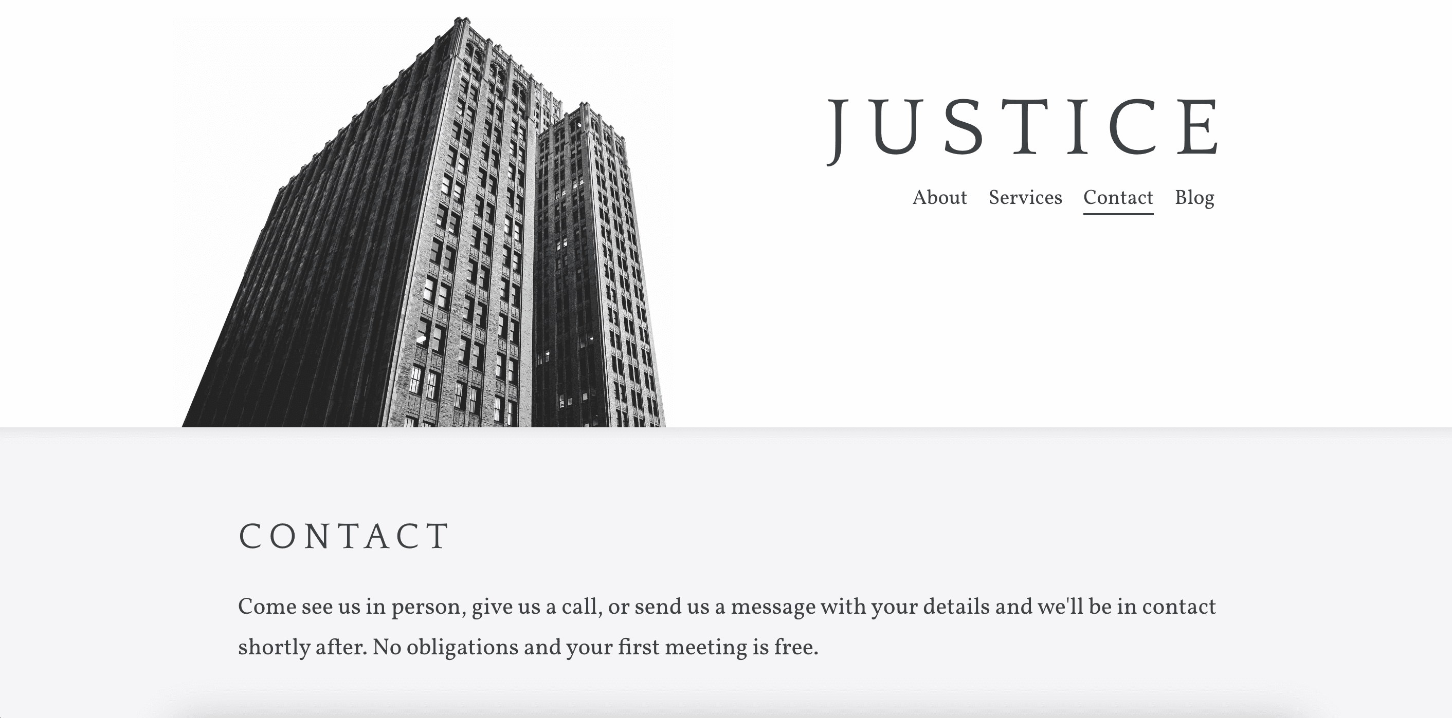 Law Firm Website Template Example 2