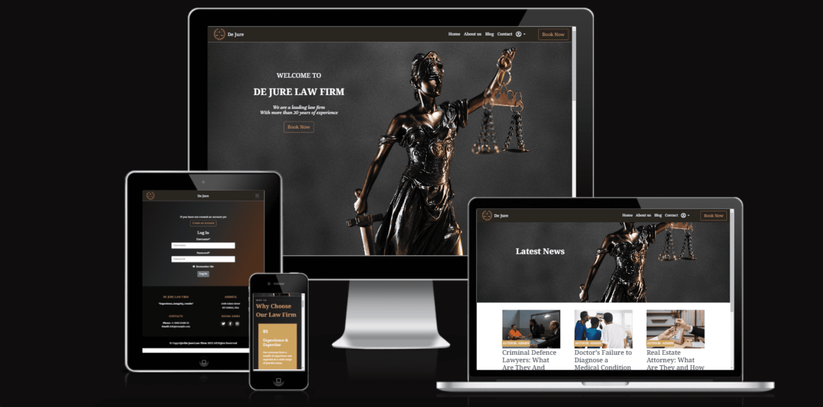 Professional Law Firm Website Example